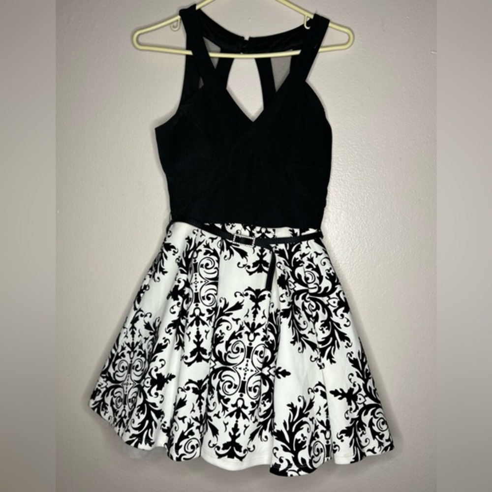 Elegant Black and White Kids Dress